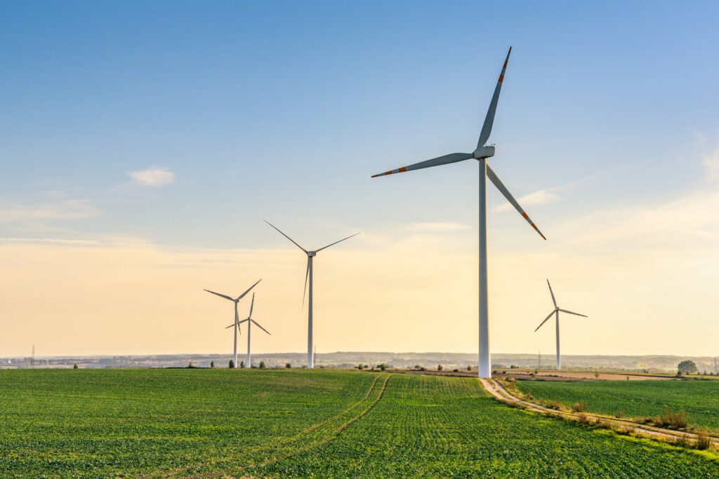 Une éolienne, source d'électricité verte